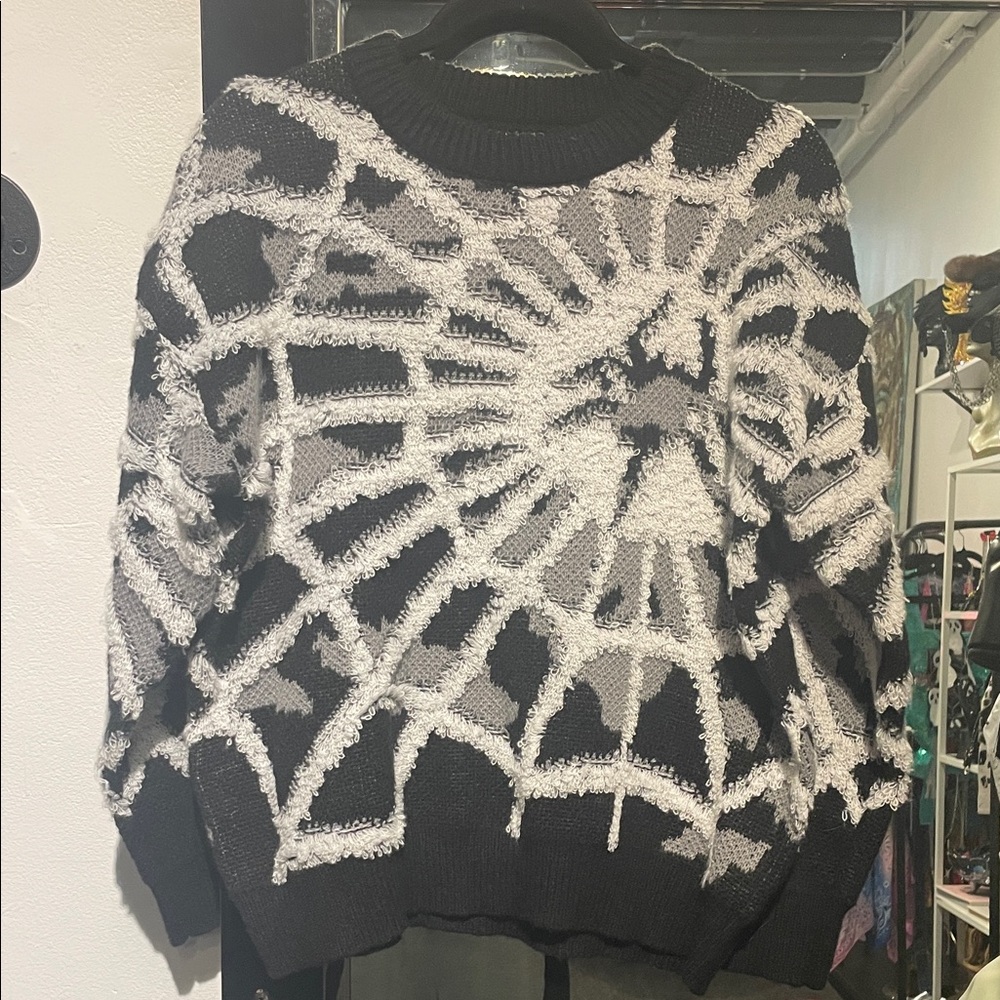 Black and Gray Women's Sweater